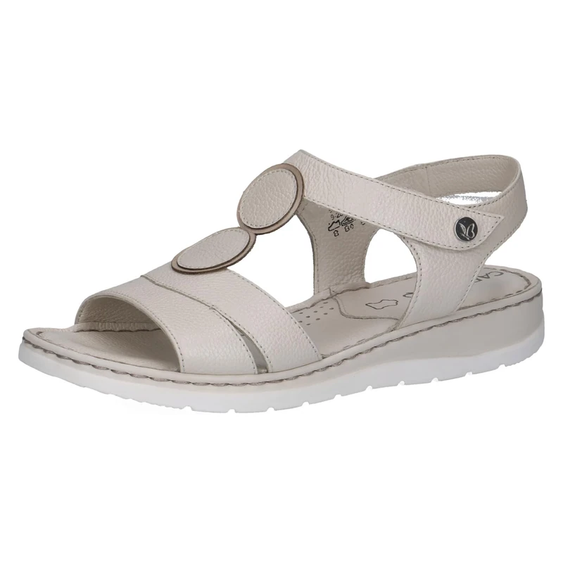 Caprice women's wedge sandal in leather, White (PEARL NAPPA), 6.5 UK - Image 1