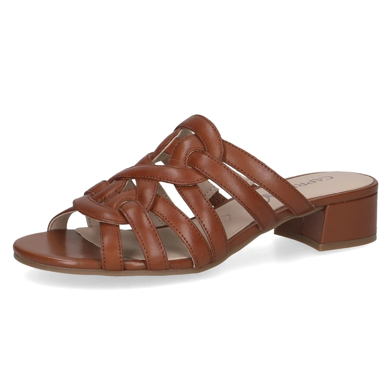 Caprice Women's Heeled Sandal in Leather, Brown (Cognac Nappa), 4 UK - Image 1