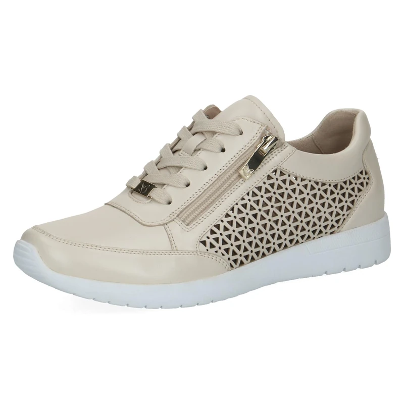 Caprice Women's Leather Sneakers, Beige (Cream Perlato), 6.5 UK