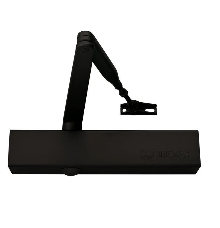 Bricard 62013033 Hydraulic Door Closer Force 2-6 (120 kg), Standard Arm, CE, Fire Proof, Conforms to EN 1154, Black