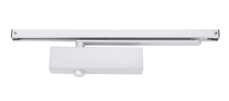 Bricard 6201151 Hydraulic Door Closer Force 3 (60 kg), Sliding Arm/Vandal Proof, CE, Fire Proof, Complies with EN 1154 Standard, White