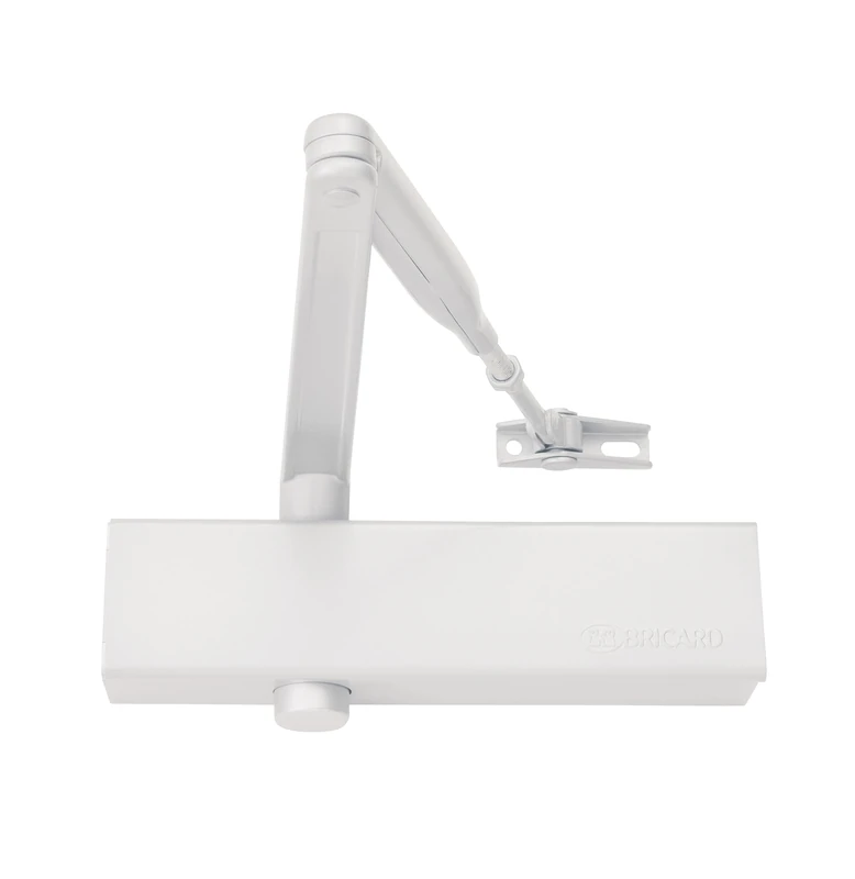 Bricard 6201201 Hydraulic Door Closer Force 2-4 (80 kg), Standard Arm, CE, Fire Proof, Complies with EN 1154 Standard, White - Image 1