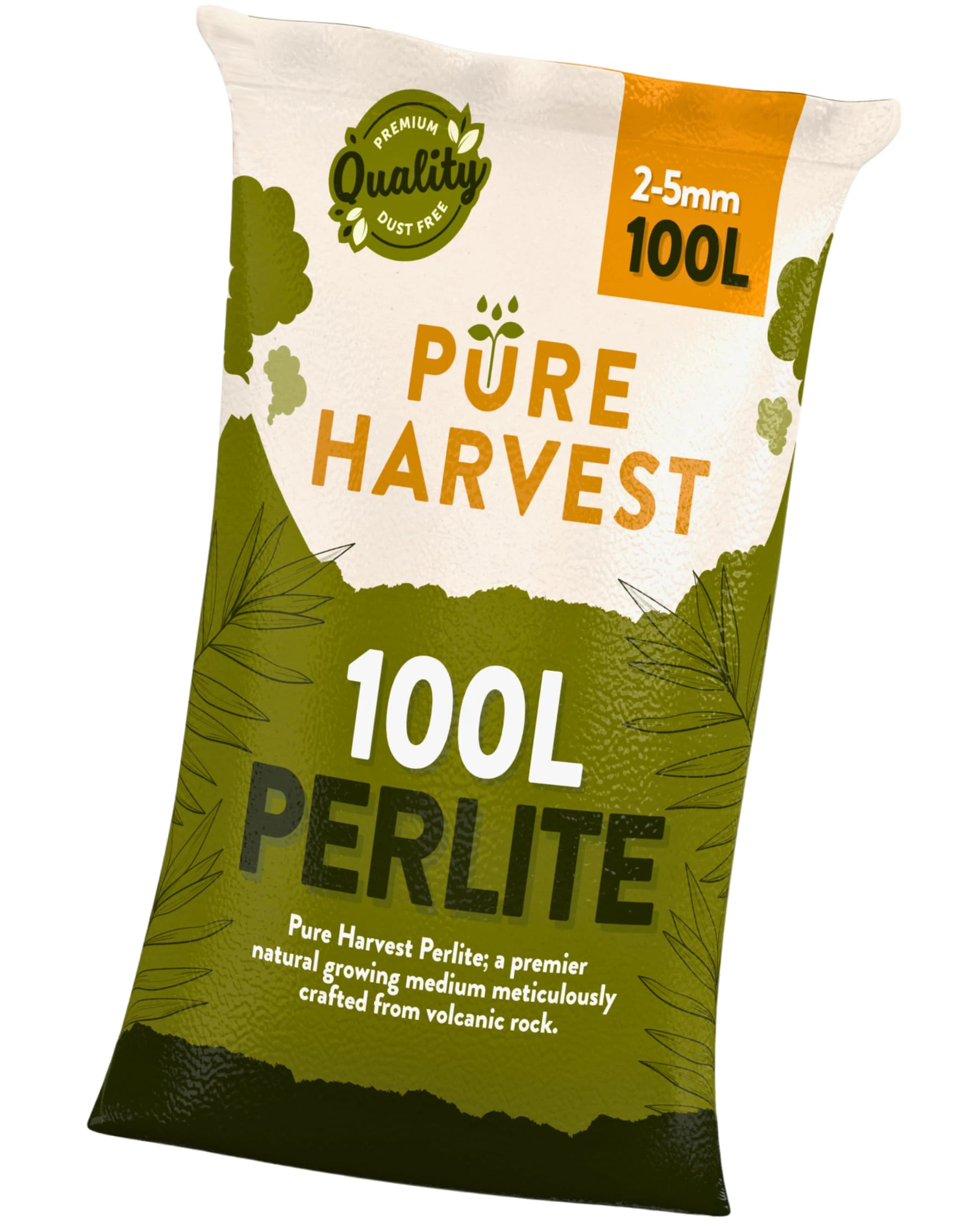 Pure Harvest Perlite – 100L Premium Natural Growing Medium for Soil Aeration & Drainage. Promotes Root Health & Plant Growth. Derived from Expanded Volcanic Rock. Lightweight, Odourless & Dust Free