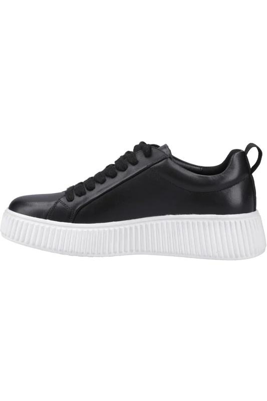 Hush Puppies Female Harlow Sneaker, Black, 4