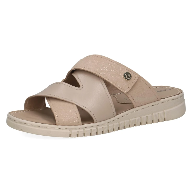 Caprice Women's Leather Sandal, Beige (BEIGE PERL.COM), 6 UK