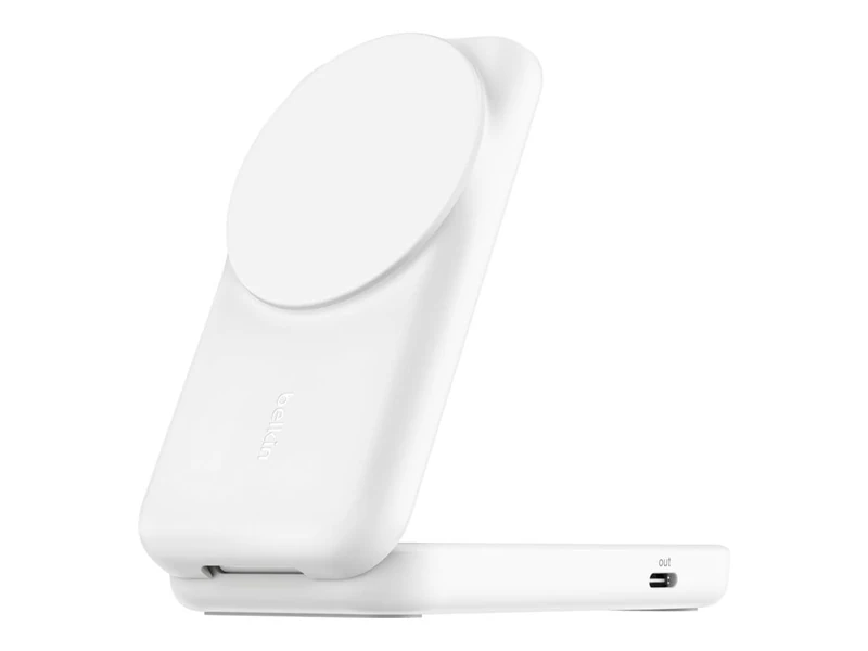 Belkin Wireless Charger, Magnetic 2-in-1 Qi2 Charging Station 25W