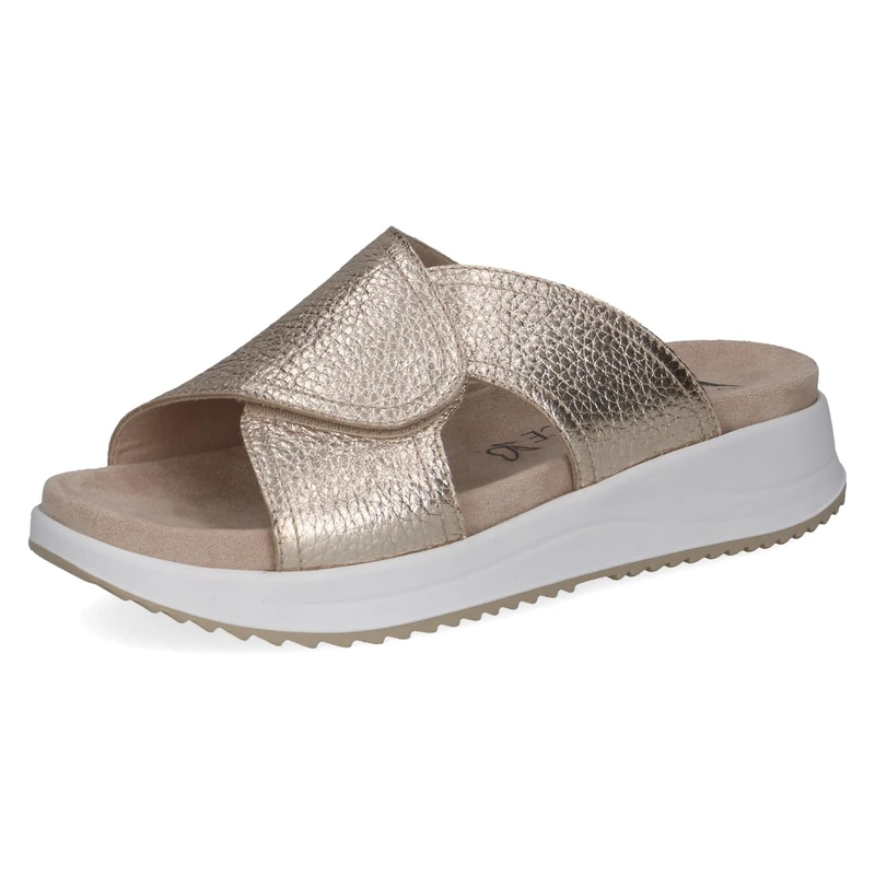 Caprice Women's Leather Sandal, Metallic (LT.GOLD DEER), 4 UK
