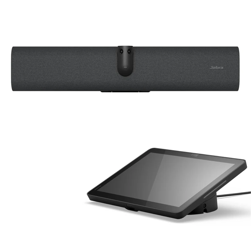 Jabra PanaCast 40 Video Bar System (VBS) Small Meeting Room Android 13 and Touch Controller, 180° Field-of-View Video conferencing with Microphone and Speakers, Works with Meeting Apps, Black, UK plug