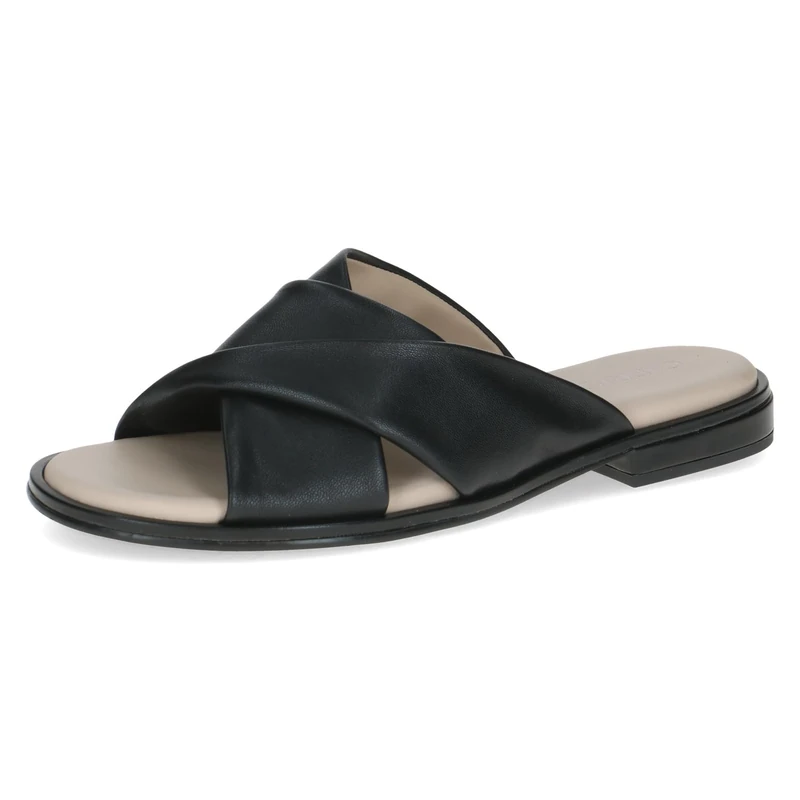 Caprice Women's Leather Sandal, Black (Black Nappa), 5 UK