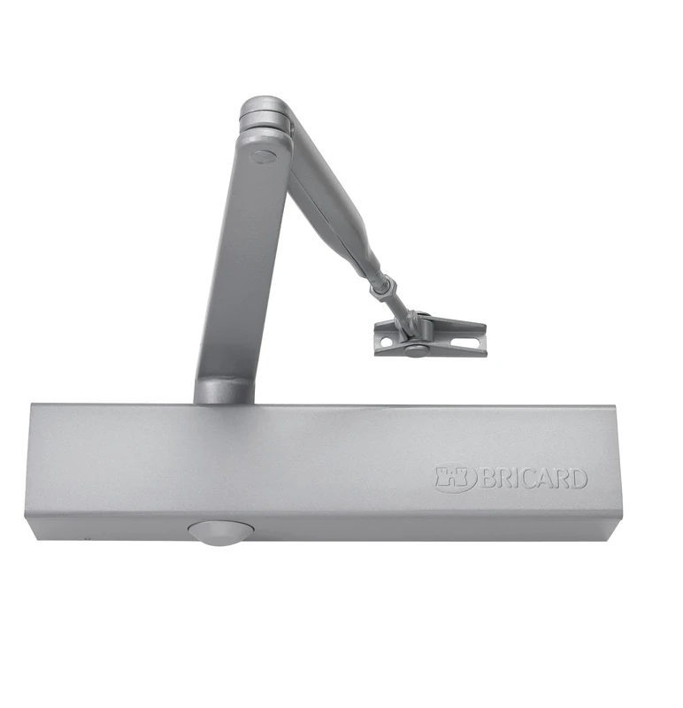 Bricard 62013077 Hydraulic Door Closer Force 2-6 (120 kg), Standard Arm, CE, Fire Proof, Complies with EN 1154 Standard, Silver
