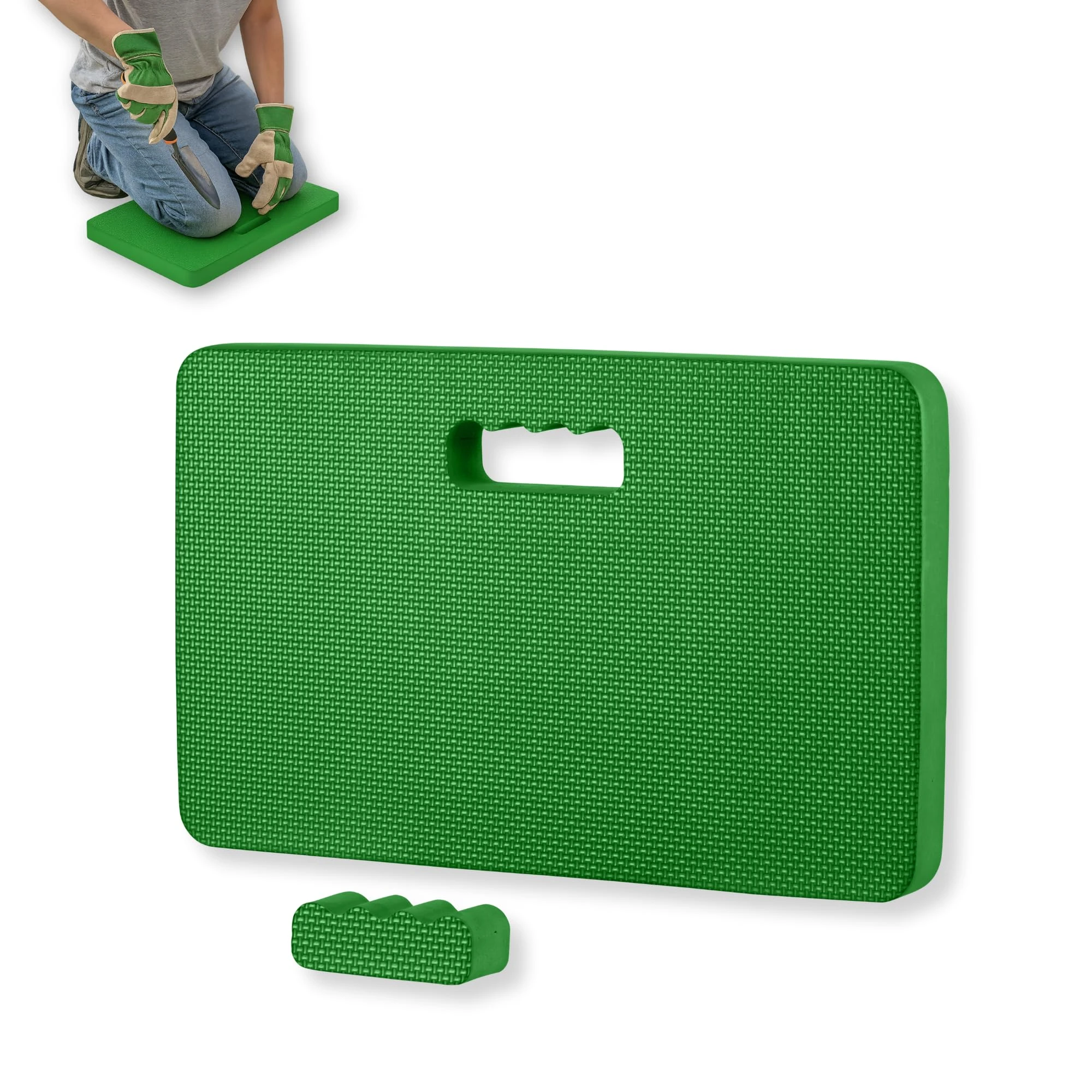 Straame Garden Kneeling Pad – Comfortable EVA Foam Kneeler Mat (45×28×4 cm) for Gardening, Cleaning, Baby Bath, Mechanics & More – Water-Resilient, Portable With Built-in Carry Handle (Green)