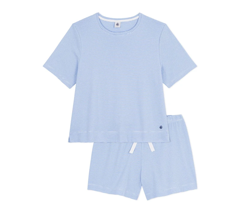 Women's Striped Cotton Short Pyjamas - Image 1