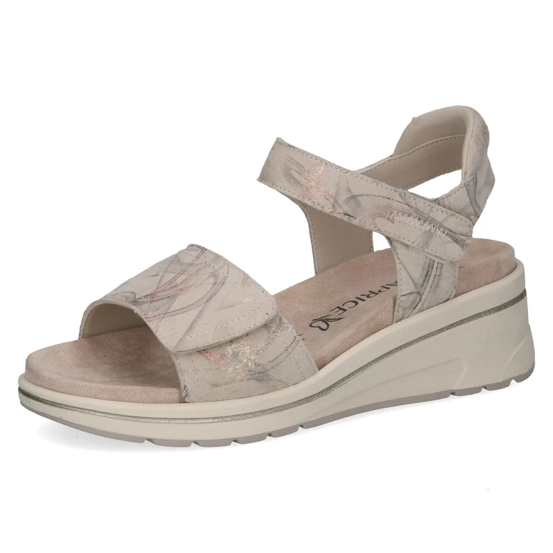 Caprice women's wedge sandal in leather, White (OFFWHITE MULTI), 5 UK - Image 1