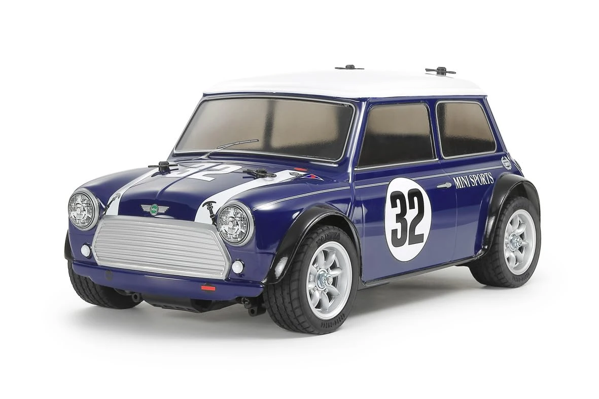 Tamiya 58747 1:10 RC Mini Cooper Racing MB-01 Remote Control Car, Vehicle, Model Building, Assembly, Hobby, RC Kit, Unpainted