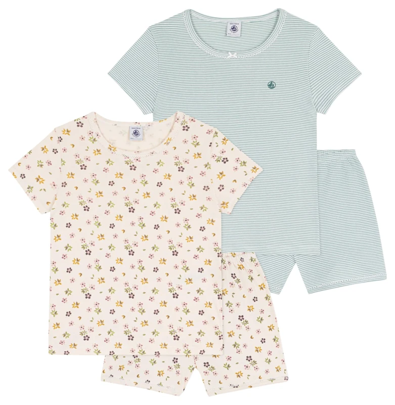 Set of Children's Printed Cotton Pyjamas Shorts