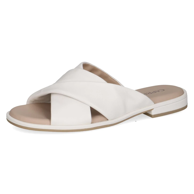Caprice Women's Leather Sandal, White (WHITE NAPPA), 3.5 UK
