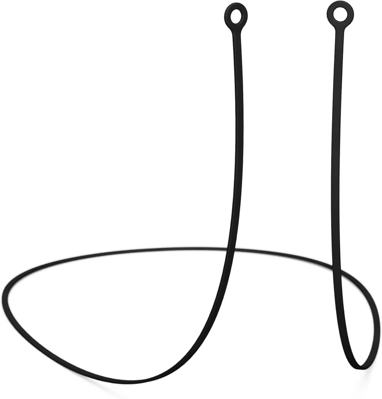 Dosanjh Earplug Lanyard, Soft Durable Flexible Premium Silicone Cord | Works with Most Earplugs w/Removable Tips Compatible with Everyday, Loop Quiet/Engage/Experience, Vibes and More (Black)