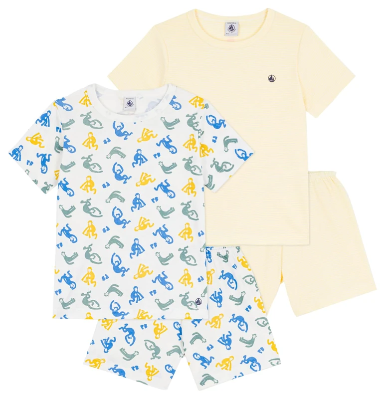 Set of Children's Printed Cotton Pyjamas Shorts