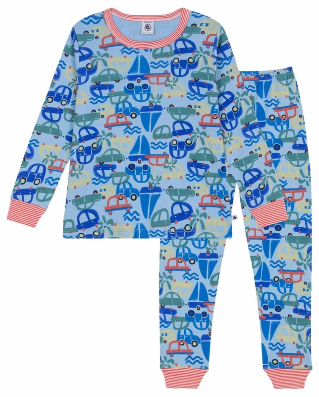 Children's Cotton Pyjamas with Cars Print