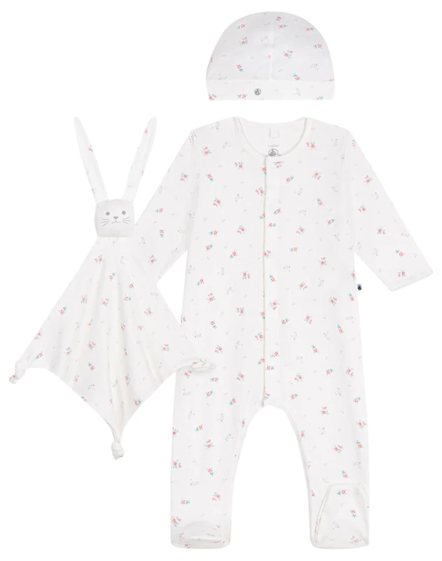 Birth Gift Set in Floral Print Cotton