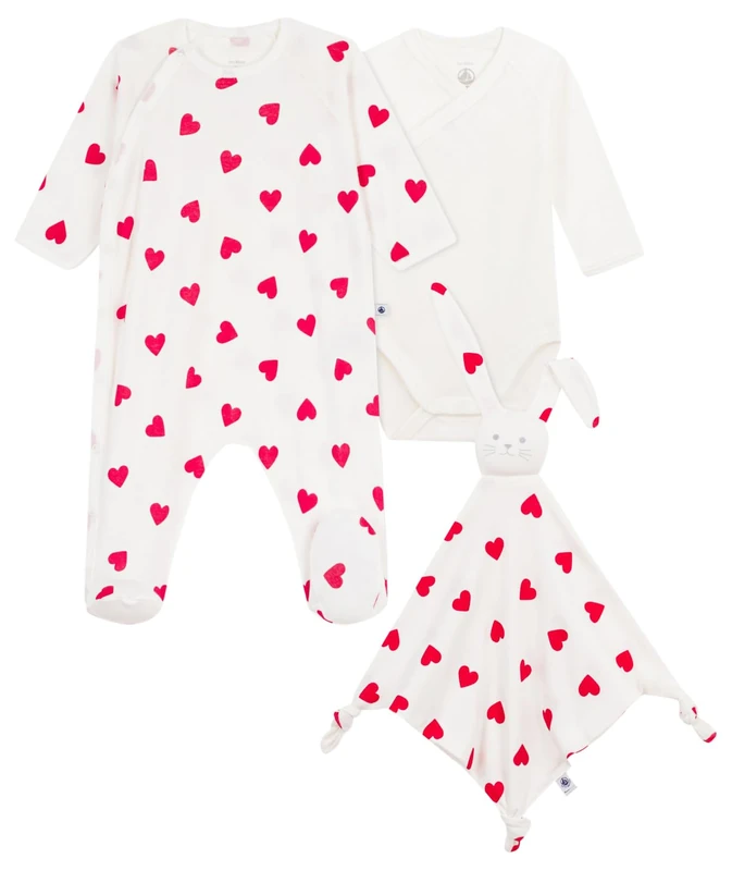 Heart Print Cotton Newborn Gift Box
