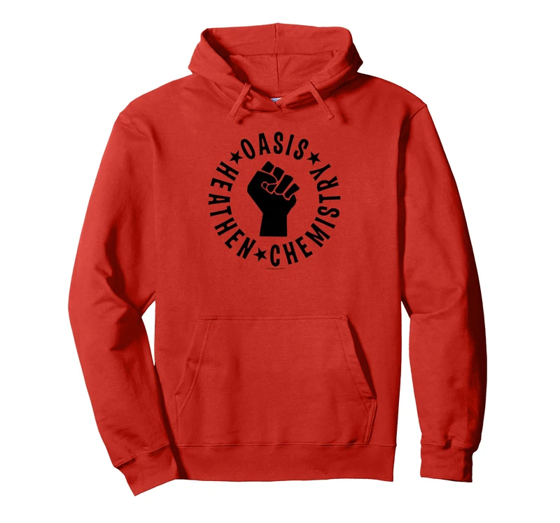 Oasis Amazon Exclusive Heathen Chemistry 2002 Red Pullover Hoodie