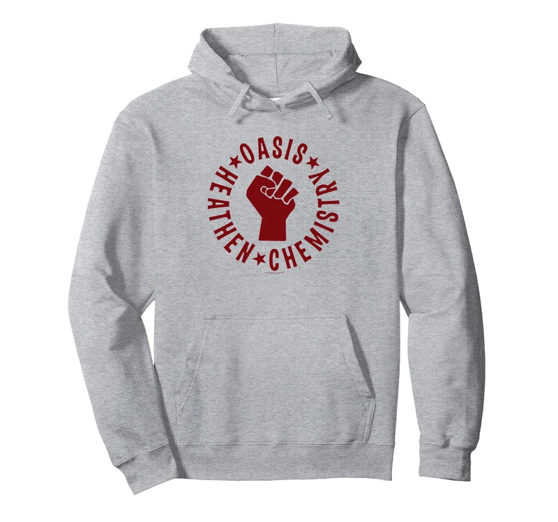 Oasis Amazon Exclusive Heathen Chemistry 2002 Grey Pullover Hoodie