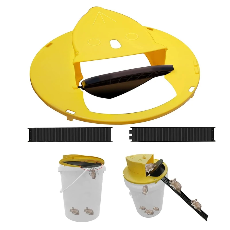 Mouse Trap Rat Trap, Automatic Flip Slide Bucket Lid Mouse Rat Trap, Reusable Mouse Traps, Sanitary Safe Mouse Trap Catcher Bucket