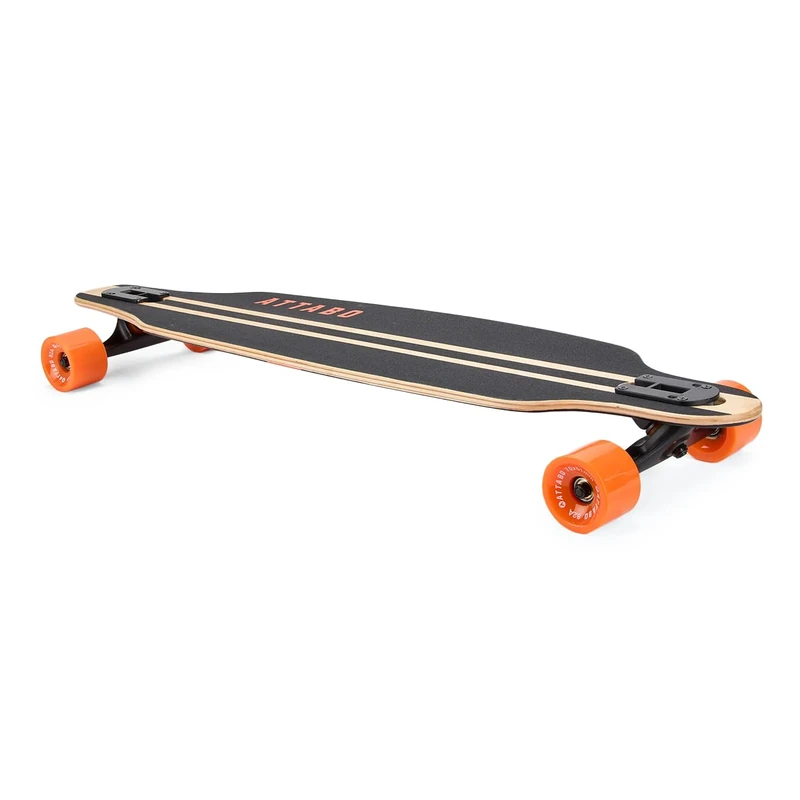 ATTABO: Longboard Flowrider for City & Leisure - 38 Inch Deck Made of 8-Ply Maple Wood, ABEC-7 Bearings, Max Load 100 kg
