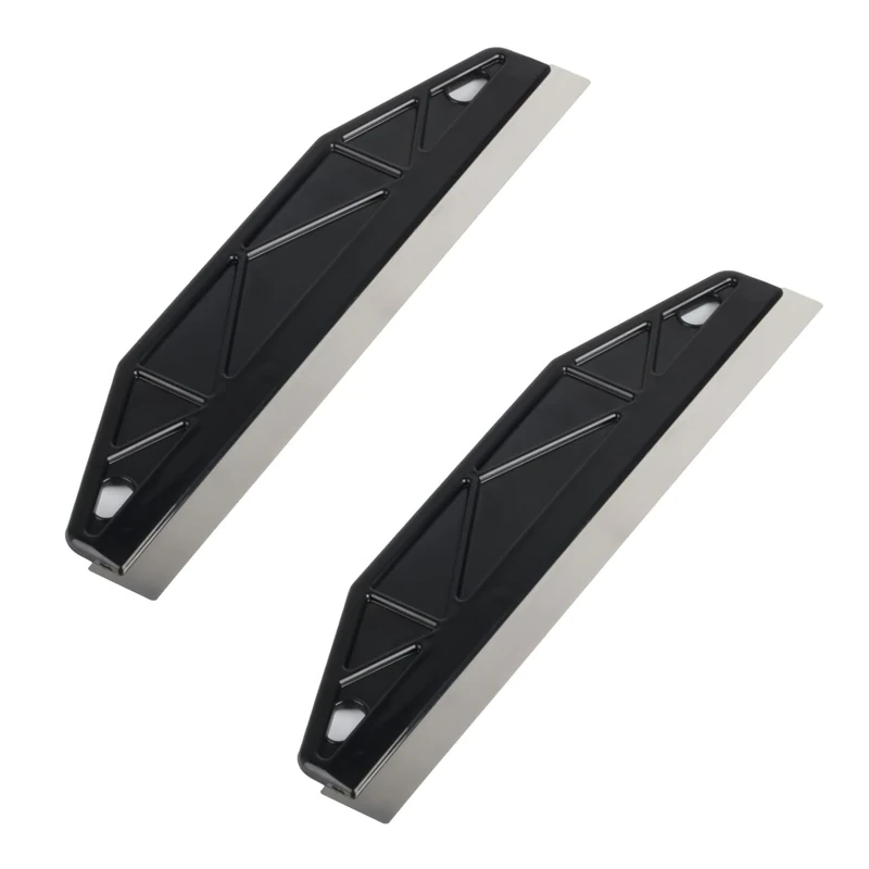 Paint Trim Guard, 12" Paint Shield for Skirting Board Painting Guard, Stainless Steel Straight Edge Painters Tool for Cutting in Paint Wallpaper Guard & Measurement (2 - Black)