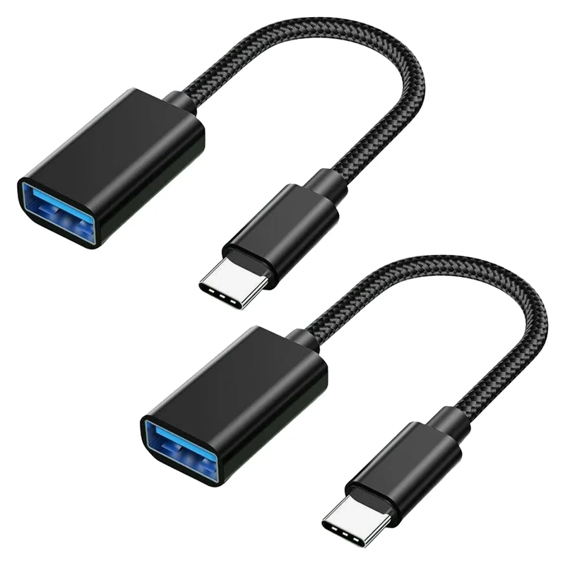 2 Pcs USB C to USB 3.0 Adapter,Converting USBC Thunderbolt 3 to USB3.0 OTG Cable,10Gbps Aluminum USB C Adapter OTG Cable Compatible with Pro 2022 Galaxy S22 /iPad Air /MacBook/and more Type C Devices