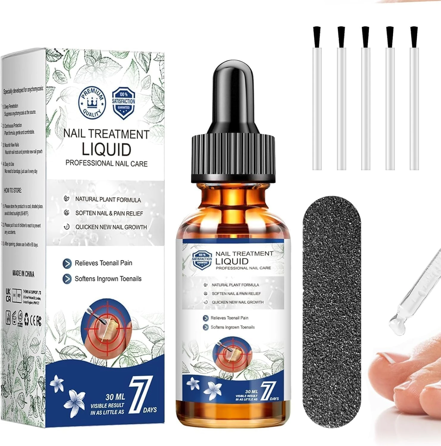 Nail Fungus Treatment for Toenail,Fungal Nail Treatment Extra Strong Toenail Fungus Treatment Nail Repair Growth Treatment Nail Softener for Thick Toenails Toe and Finger Nail Solution 30ML (Blue)