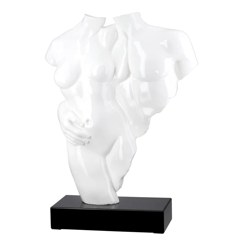 Casablanca modernes Design Decorative Sculpture, Resin, marble, White, Höhe 49 cm
