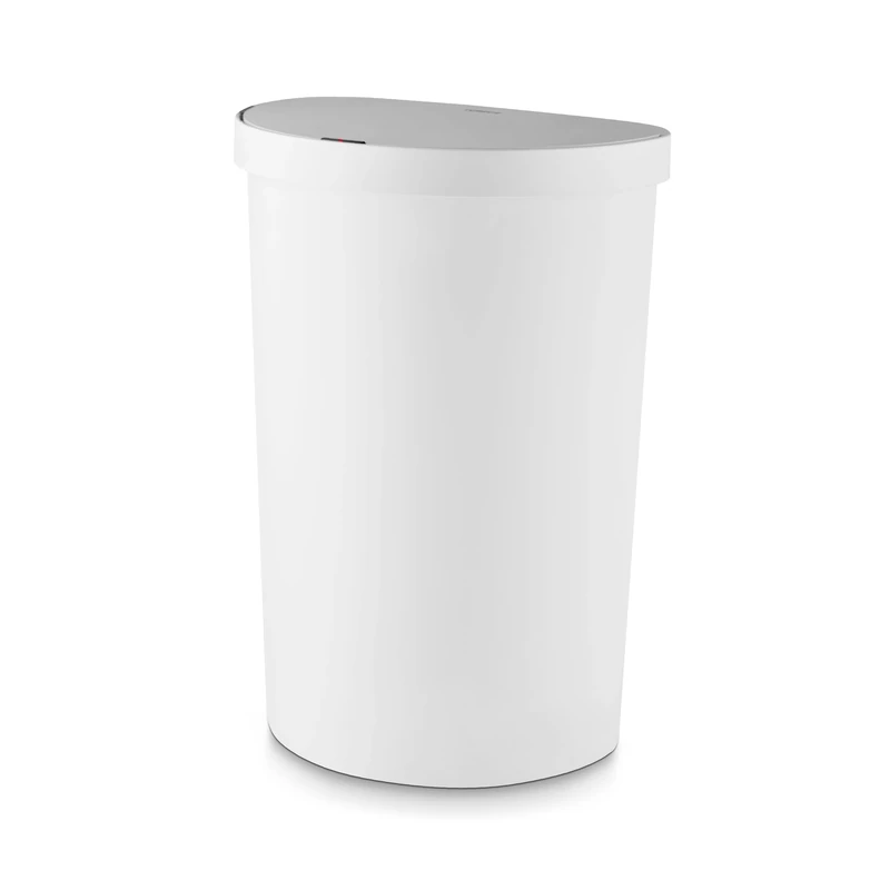 Tower Recycling Sensor Bin, Plastic, White