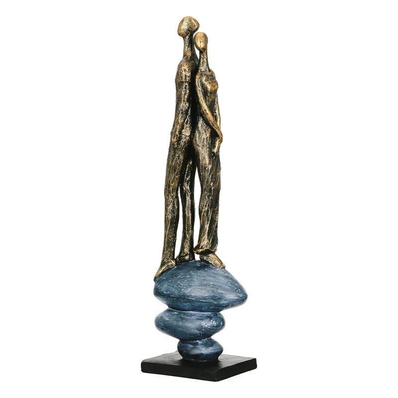 Casablanca modernes Design Decorative Sculpture, Resin, Bronze Grey, Höhe 37,6cm