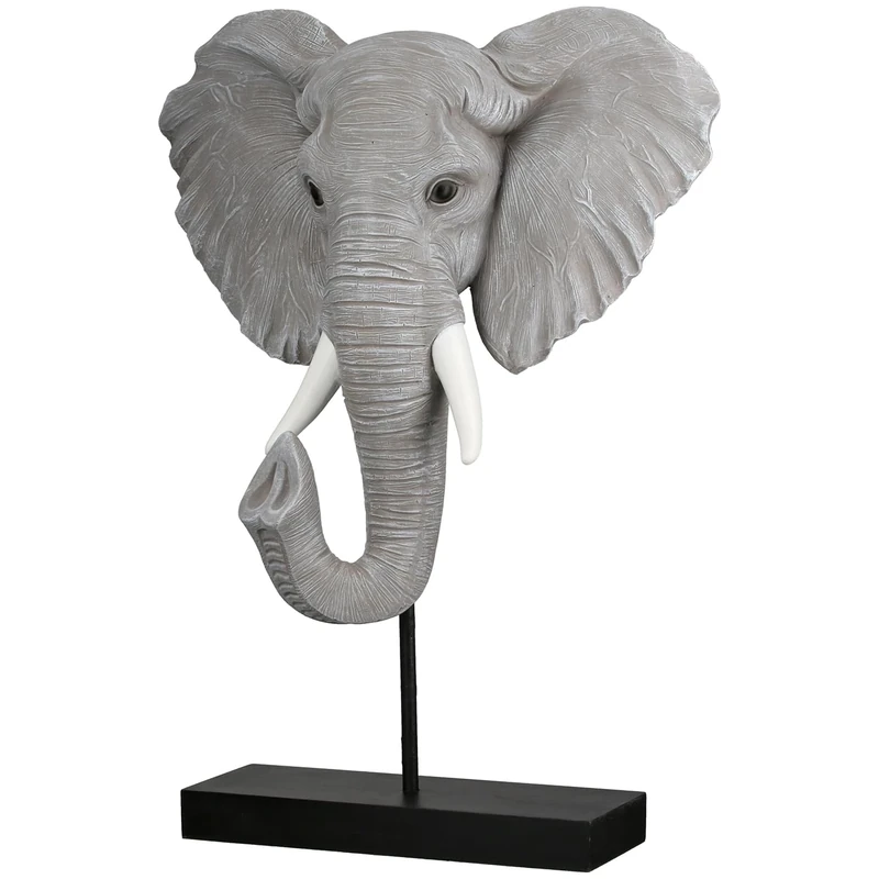 GILDE Decorative Sculpture, Resin, Gray, Höhe 42 cm