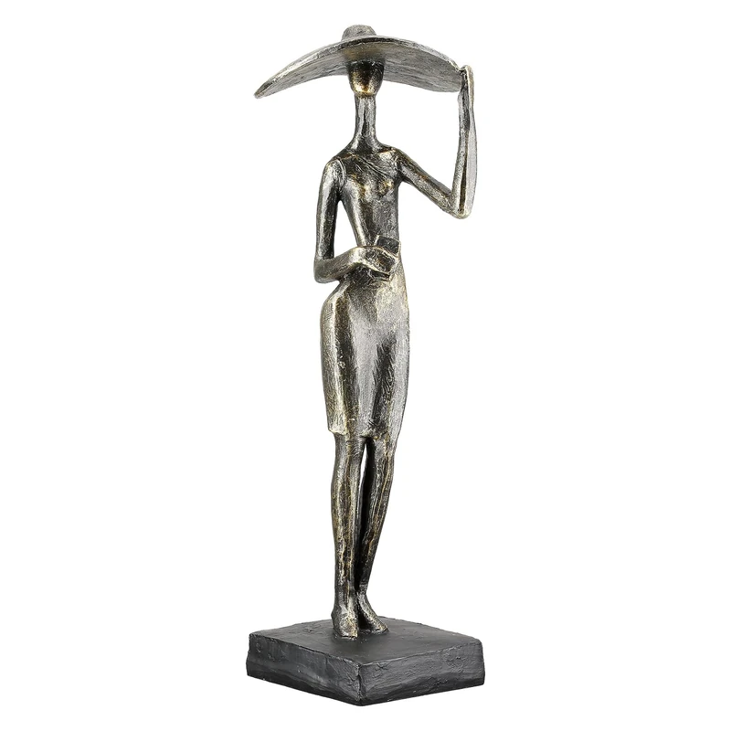 Casablanca modernes Design Decorative Sculpture, Resin, Bronze Colour, Höhe 33cm