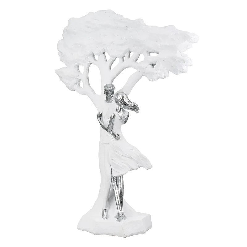 Casablanca modernes Design Decorative Sculpture, Resin, White, Höhe 44 cm