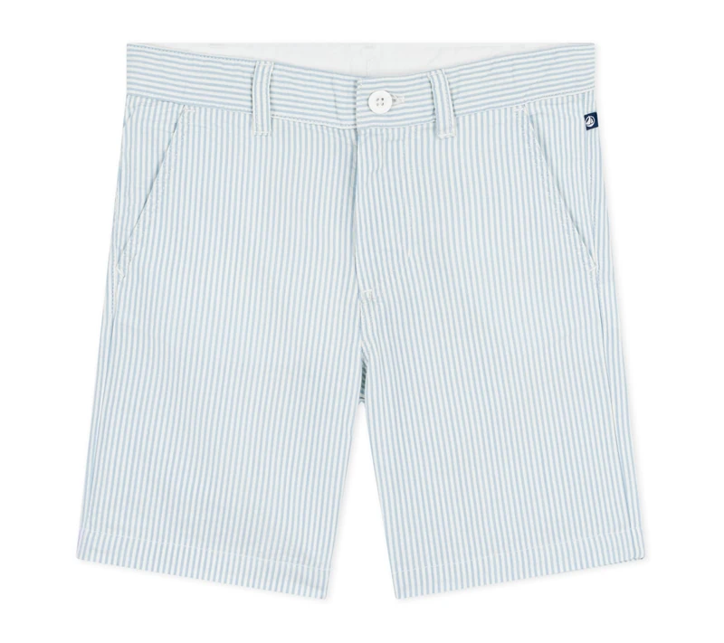 Children's Bermuda Shorts in Striped Cotton