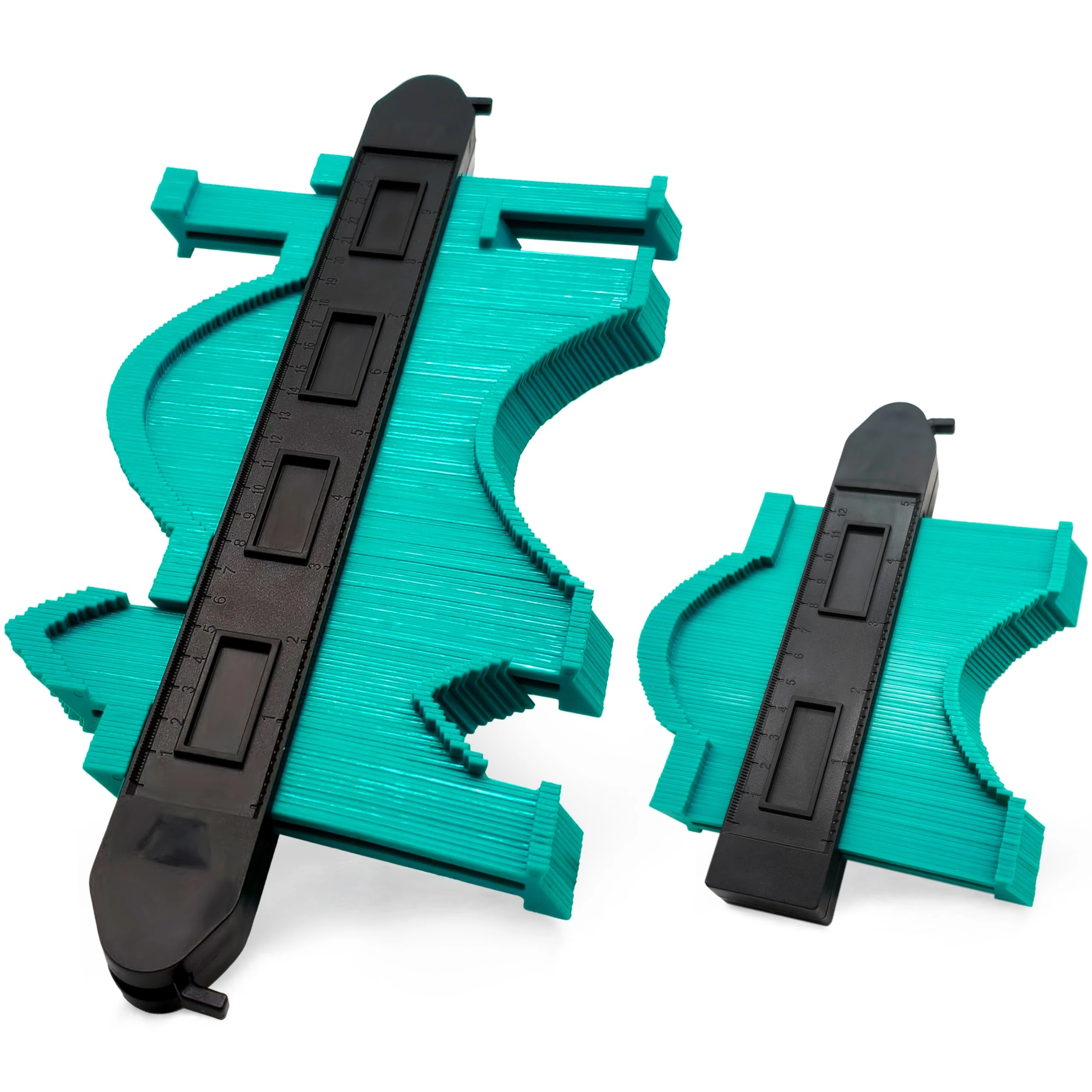 Contour Gauge Green Profile Tool with Double Lock 10 Inch/25cm and 5 Inch/12cm