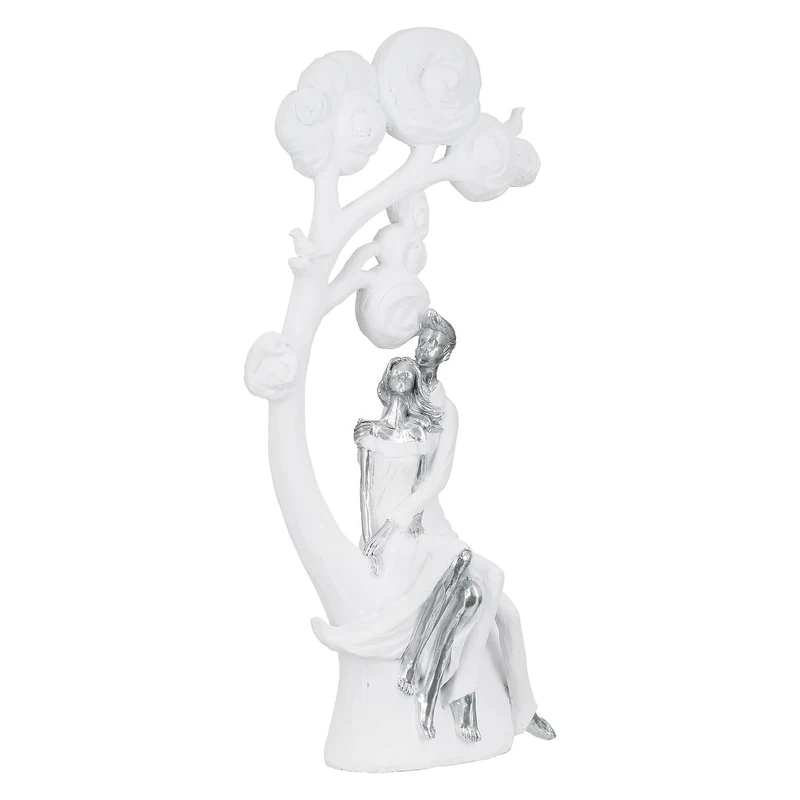 Casablanca modernes Design Decorative Sculpture, Resin, White, Höhe 39,5cm