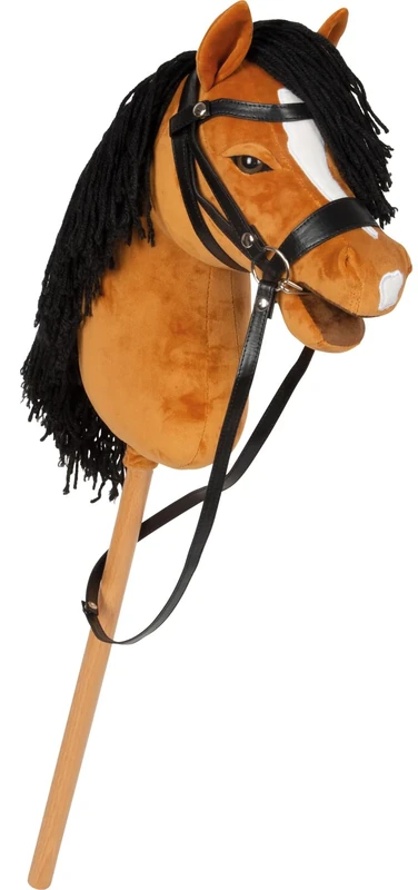 small foot Hobby Horse brown ‘Melodie’, removable stick & mane, incl. halter, bridle & lead, for ages 3+ years, 12715