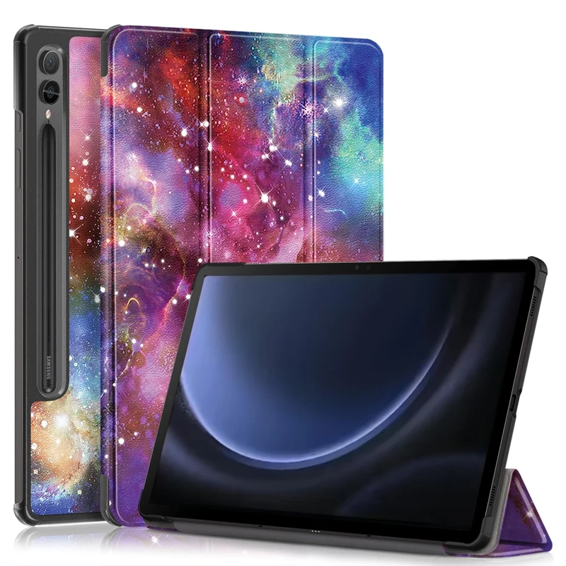 QJONSIU Case Compatible with Samsung Galaxy Tab S11 Ultra, Stand Feature Ultra Thin Smart Cover with Auto Sleep Wake, PU and PC Anti-scratch Protective Case-Colorful