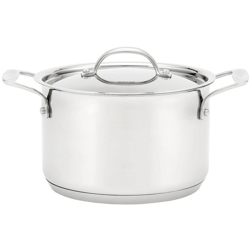 Stellar Profile 18cm Casserole Pan – 2.3L Stainless Steel Cooking Pot with Twin Handles – Induction Hob Compatible, Dishwasher & Oven Safe, Uncoated & PFAS-Free