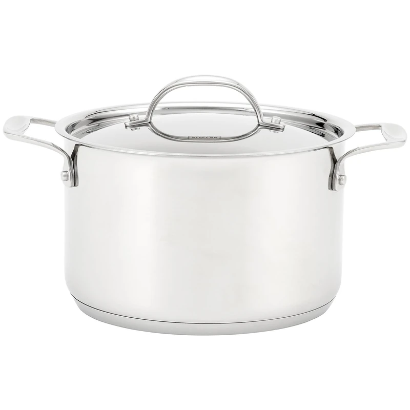 Stellar Profile 20cm Casserole Pan – 3.2L Stainless Steel Cooking Pot with Twin Handles – Induction Hob Compatible, Dishwasher & Oven Safe, Uncoated & PFAS-Free