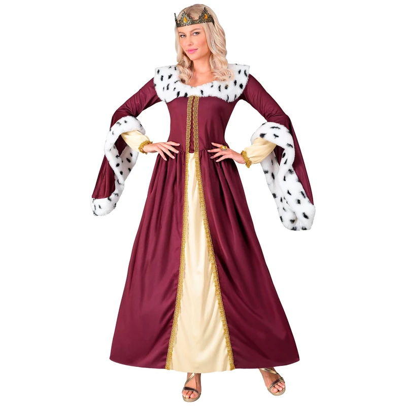 W WIDMANN MILANO Queen Costume Set - Red Dress and Crown
