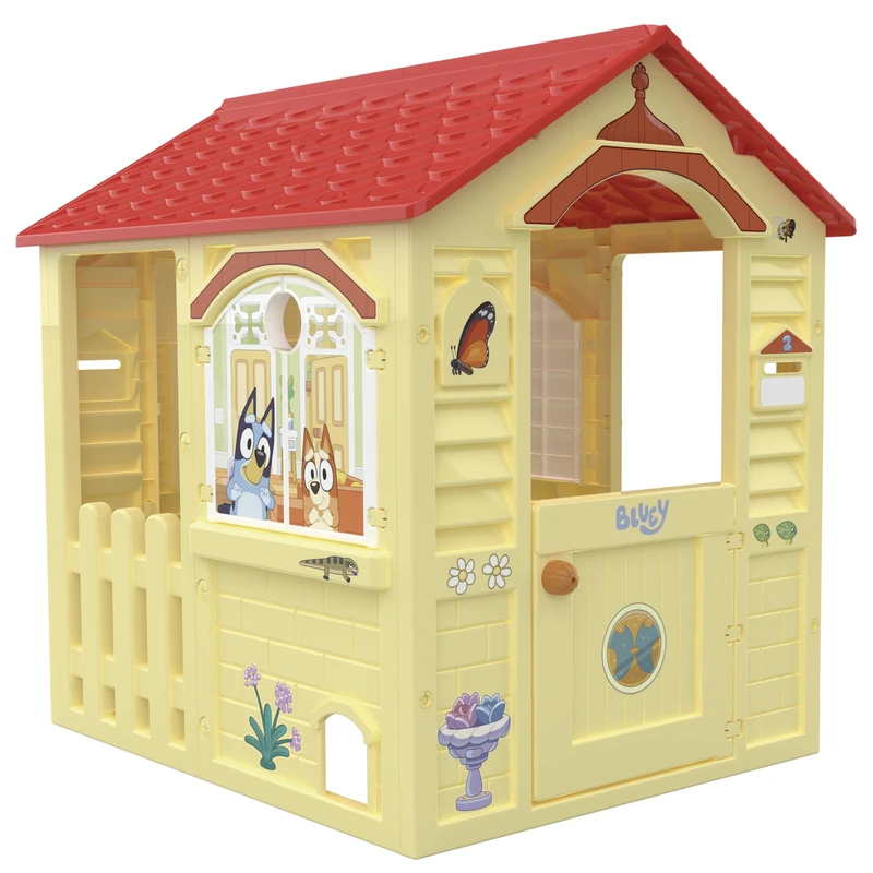 Chicos - Bluey Playhouse for boys and girls | Articulated door and window, favourite characters, sturdy build, play | For ages 24 months up (89625)