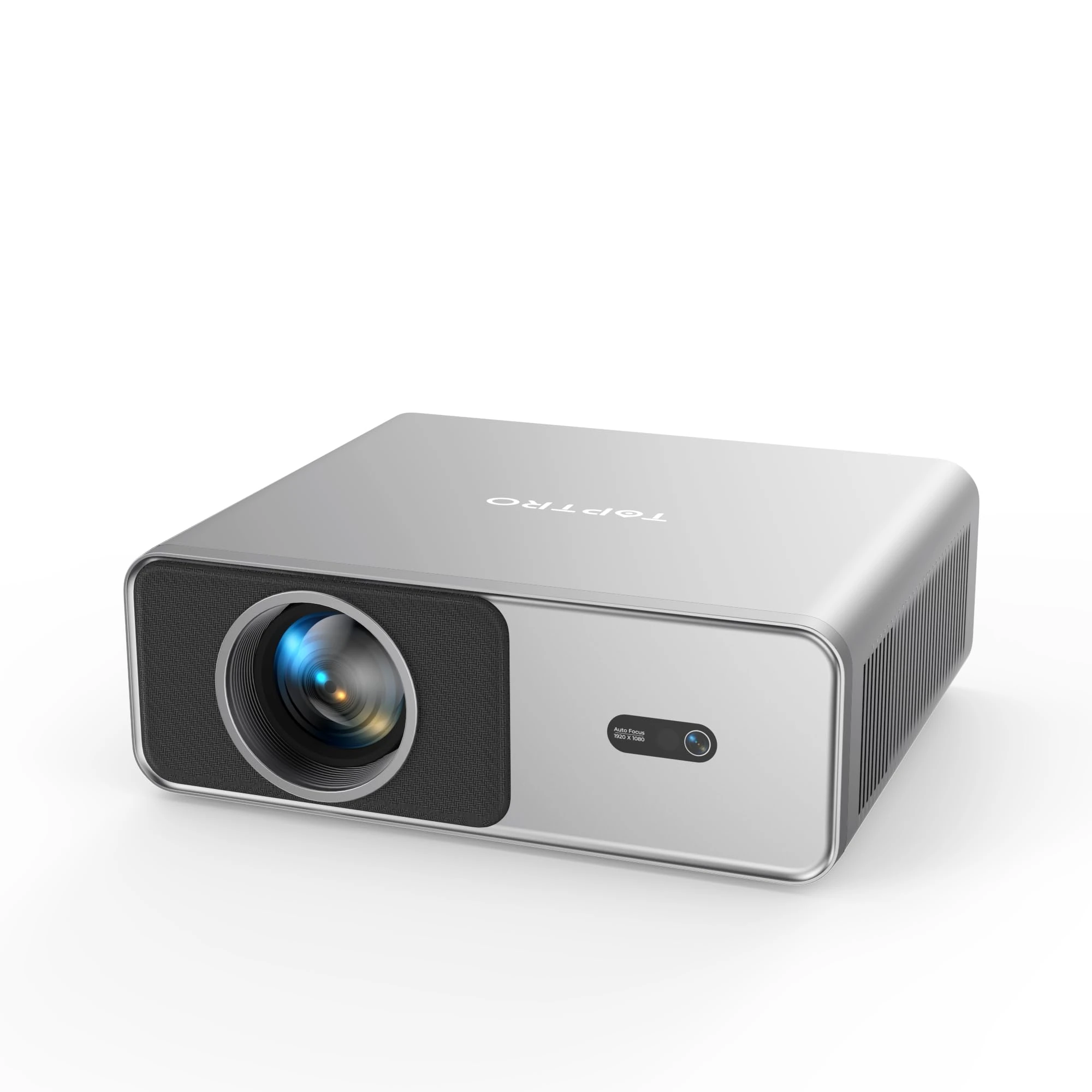 NetfIix Officially & DoIby AudioProjector 4K, 1000ANSI Portable Smart Projectors for Home Cinema, Fully Auto Screen Adjustment, TOPTRO FHD 1080P Bluetooth WiFi 6 Bedroom Projector (Silver)