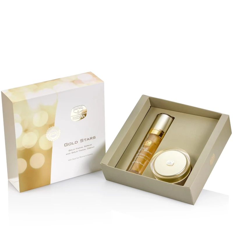 Kedma - 24K Gold Face Cream and Serum Set - Rejuvenation and Hydration - 50ml+50g