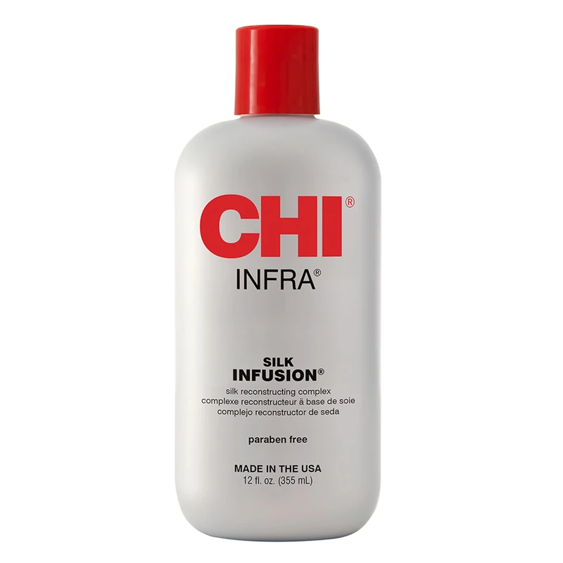 CHI Infra Silk Infusion, Leave-In Reconstructing Treatment To Strengthen & Protect All Hair Types, Alcohol-Free, 340 mL - Image 1